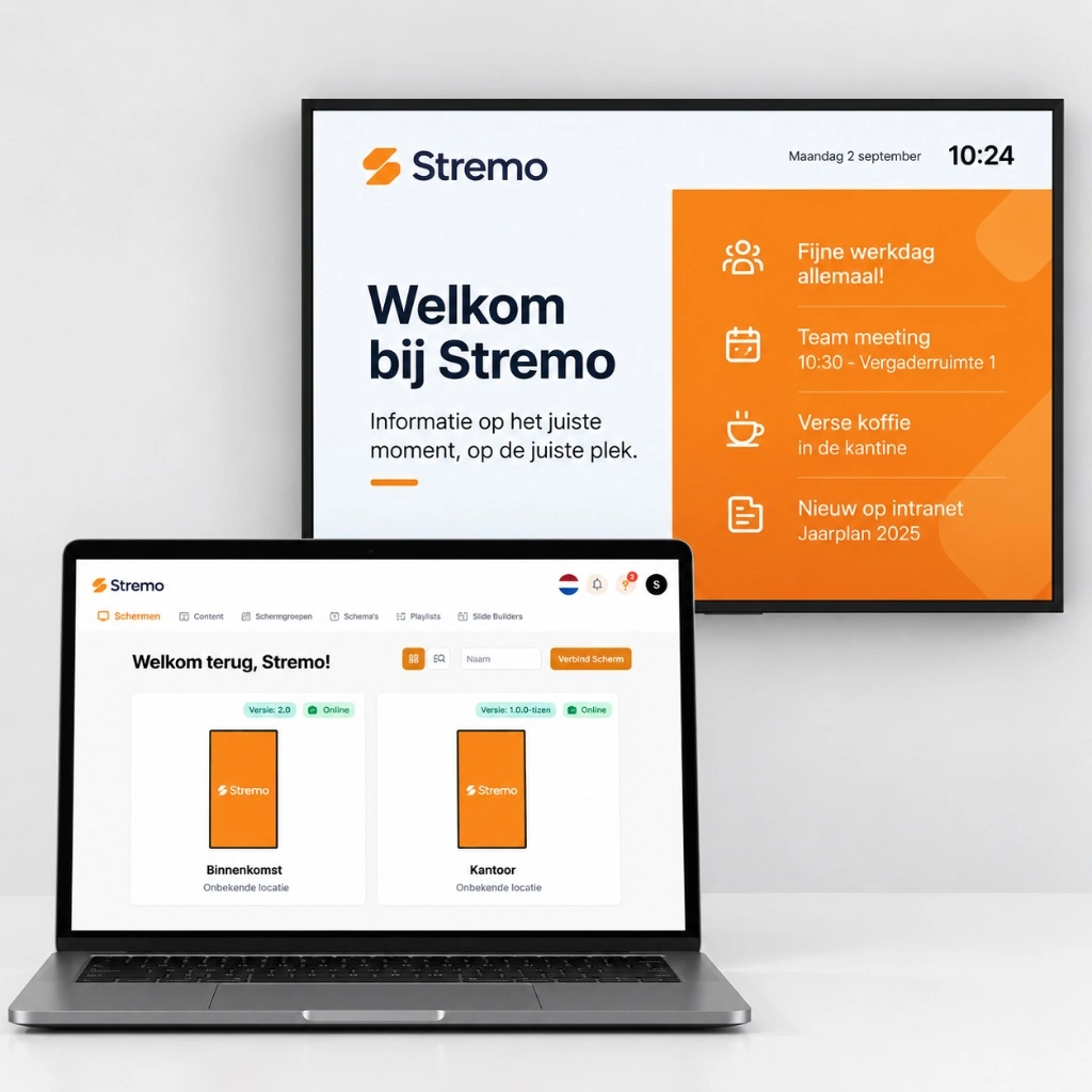 Digitaal informatiescherm: wat je erop zet en waar je het ophangt